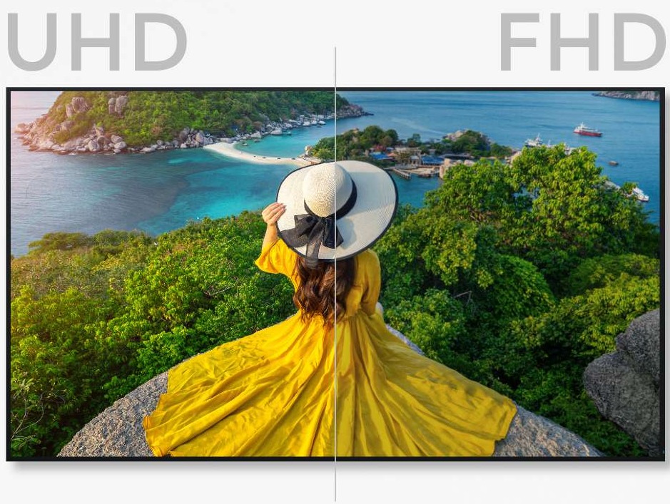UHD versus FHD comparison on a Vista Series professional display