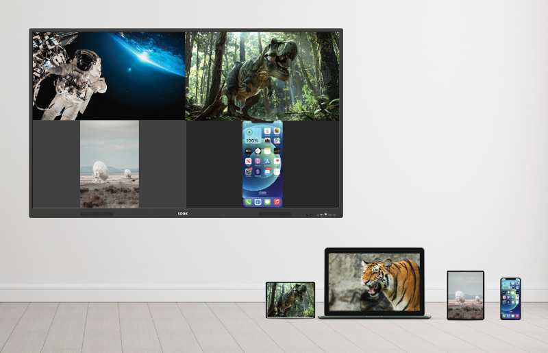 AI-powered interactive display converting sketches into detailed digital artwork