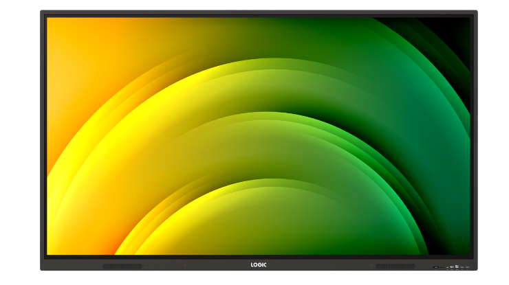 EX Series interactive display showing the Android 16 home screen, Google EDLA certified