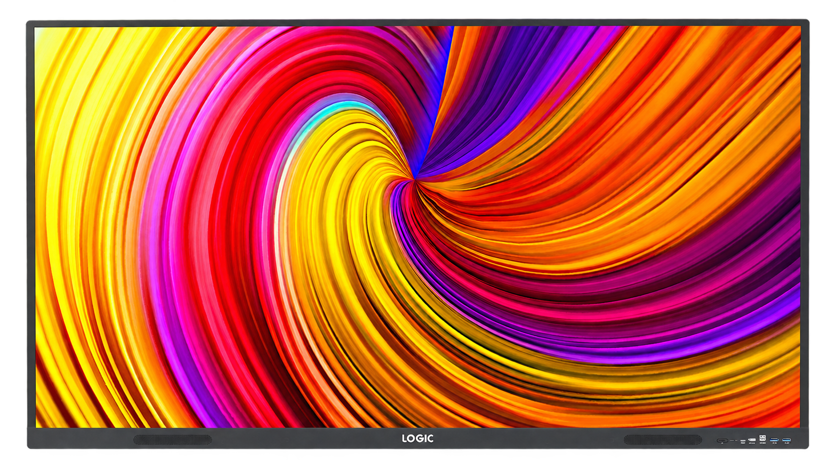 HX Series 4K UHD display showing vivid swirling colours