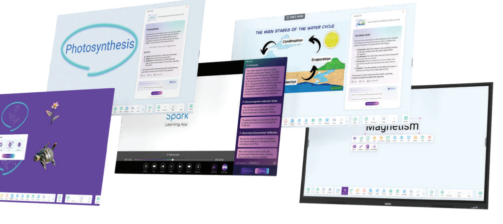 Note Pro on the ZX Series display with handwriting recognition, video summaries and AI tools