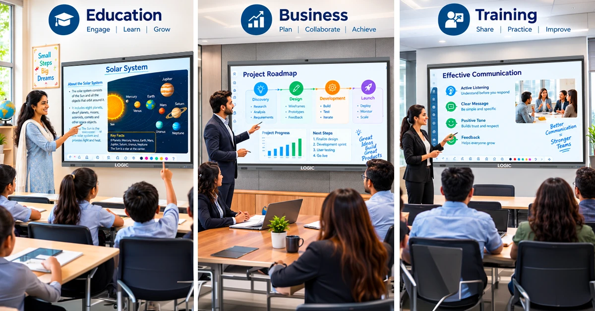 Interactive Touchscreen Displays for Education, Business and Training